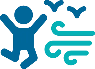 夏のオフィスで涼しさを感じるイメージ